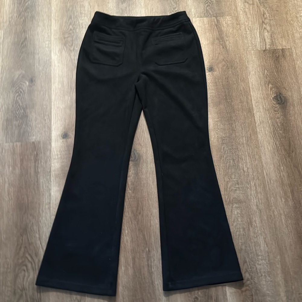 Indigo Thread Co Black Faux Suede Pants Size 6